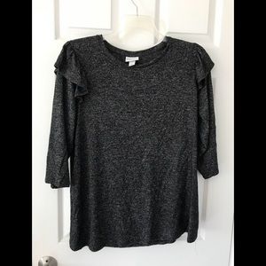 Ava & Viv Black Top 1X Women’s
